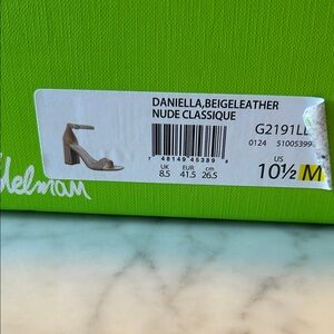 Sam Edelman Beige Leather Ankle-Strap Block Heel